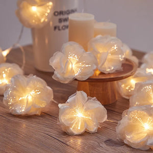 Plumeria String Lights Led Lights String Artificial Battery Operated Home Garden Wedding Xmas Party Decor Photo Props