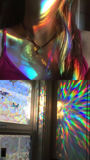 Rainbow Effect Window Film Vinyl | Anti Uv Glass Tint |  Multiple sizes 3D Decorative Window Film Privacy Joshua Griffen Photography